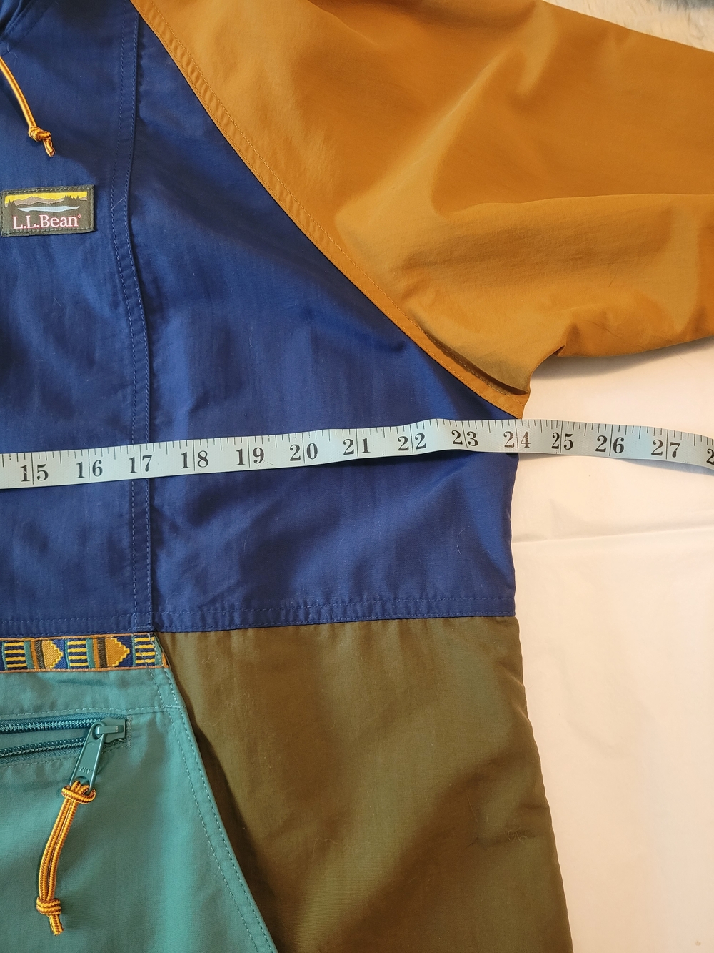L.L. Bean Olive, Blue & Teal Colorblock Jogger Jacket - Picture 12 of 15